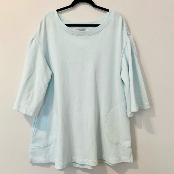 Free People Tops - Free People! Beach Chloe Pullover Oversized Tunic Sweatshirt in Light Blue